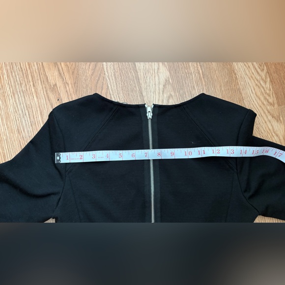 Rebecca Taylor Black Mini Dress with Zipper Details - Picture 5 of 10